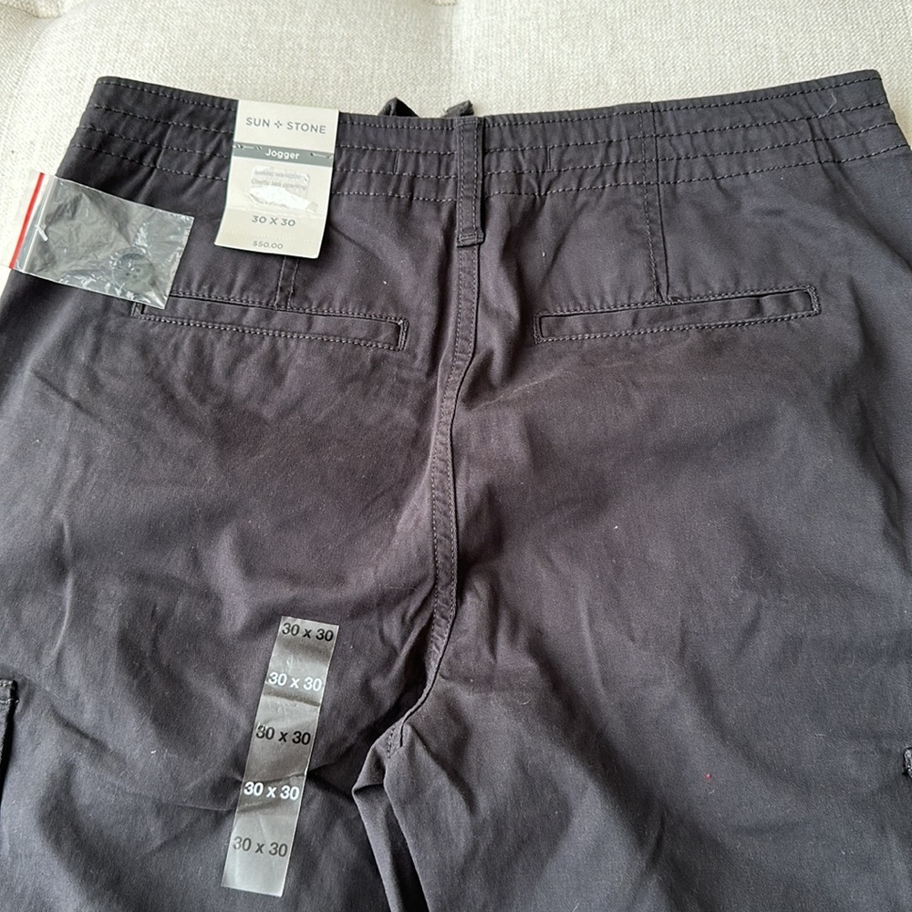Sun + Stone Men’s Straight Leg Pants - Jogger - Dark Lead 30” x 30” - Picture 12 of 16
